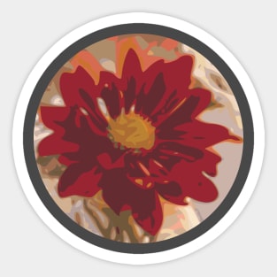 Illustrated flower painting Sticker